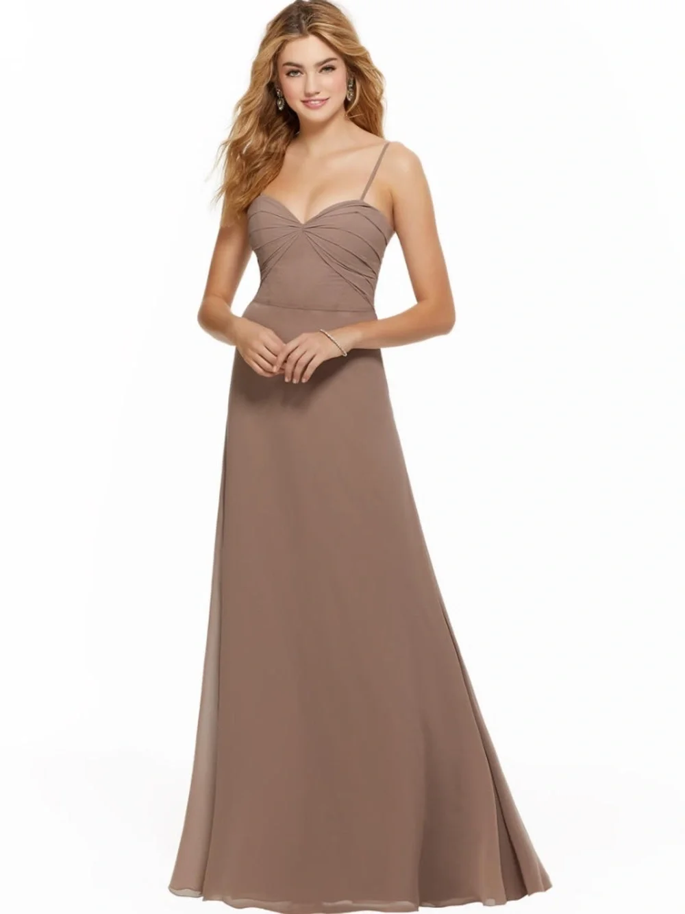 NWT MORILEE FAWN CHIFFON GOWN SIZE 10